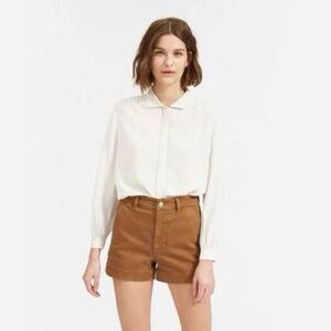 Everlane Cream 100% Silk button down